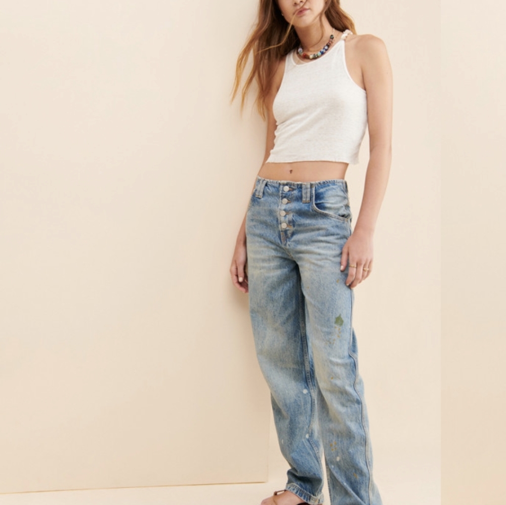 Free People, Maryel Distressed Boyfriend Jeans, size 27